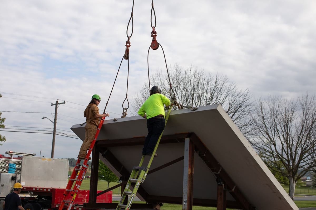 Precast erection site