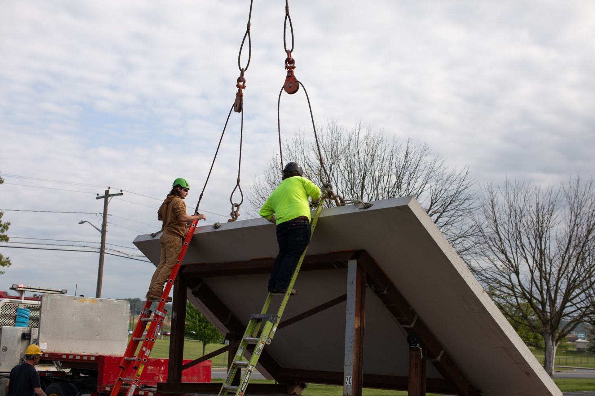 Precast erection site