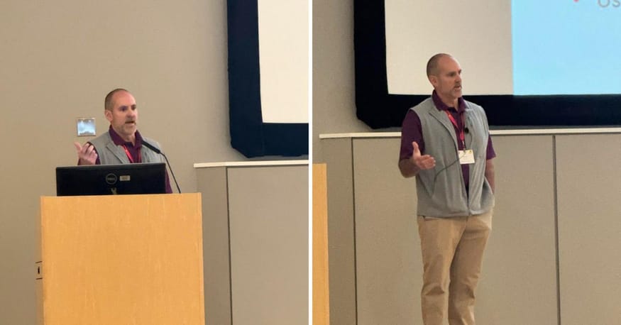 A presentation to Steel Day attendees