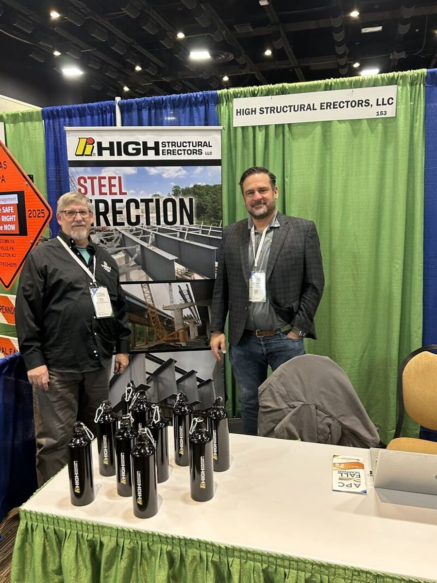 Bob Wolpert and Byron Garman at the HSE booth during the AISC Fall event in Hershey, Pennsylvania